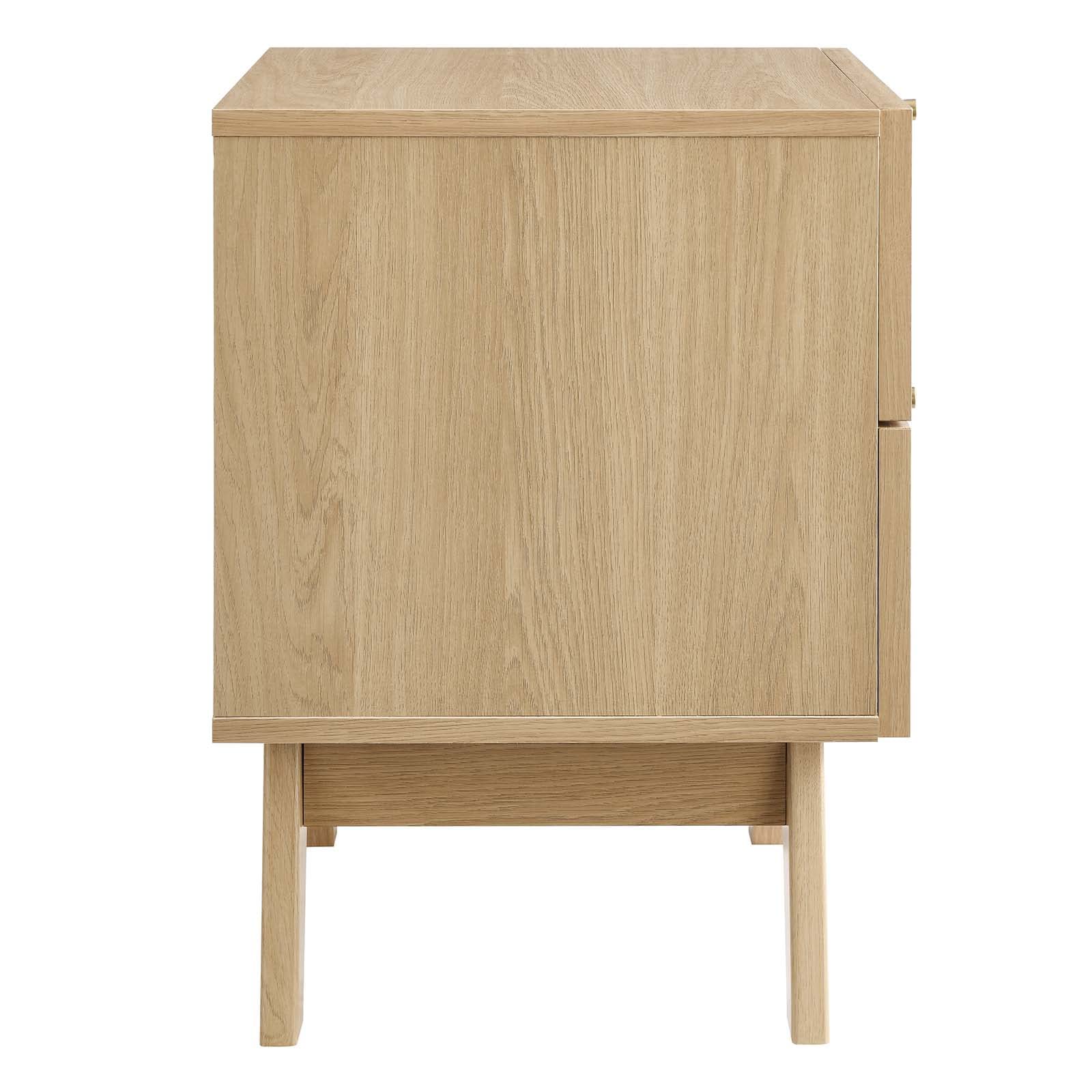 Modway Mod-7050-Oak Soma 2-Drawer Nightstand, Oak